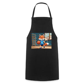 Niedlicher kleiner Teufel Fuchs Alltag – Basketball - Kochschürze - Schwarz - Vorne - AI Model Male 185 dark (185cm)