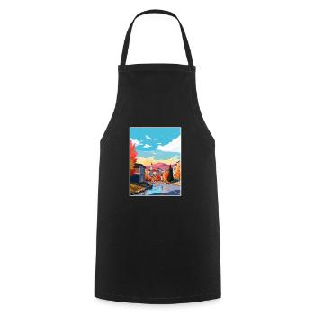 Sarajevo Bosnien Herzegowina Zimmer Reiseposter - Kochschürze - Schwarz - Vorne - AI Model Male 185 dark (185cm)