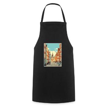 Copenhague Danemark Vintage voyage affiche Souvenir - Tablier de cuisine - noir - Devant - AI Model Male 185 dark (185cm)