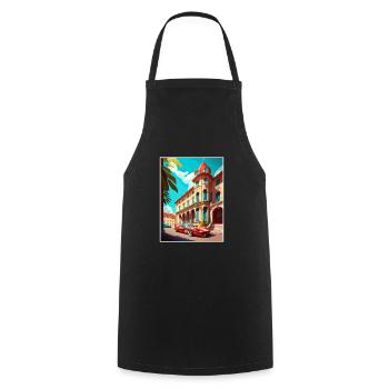 Maranello Italie Vintage voyage affiche WPA Souvenir - Tablier de cuisine - noir - Devant - AI Model Male 185 dark (185cm)