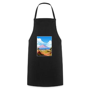 Parc national du Teide Espagne Affiche de voyage Vintage - Tablier de cuisine - noir - Devant - AI Model Male 185 dark (185cm)