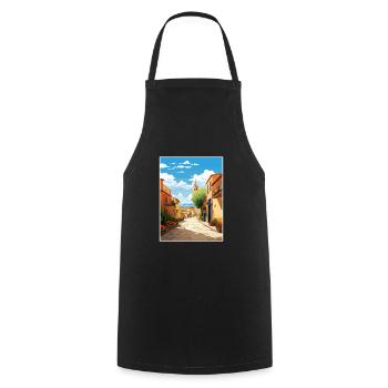 Tarragona Spanien Vintage Reiseposter WPA Souvenir - Kochschürze - Schwarz - Vorne - AI Model Male 185 dark (185cm)