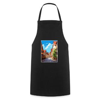 Nuremberg décoration Allemagne Vintage affiche de voyage - Tablier de cuisine - noir - Devant - AI Model Male 185 dark (185cm)