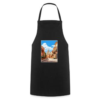 Murcie Espagne Affiche de voyage vintage WPA Souvenir - Tablier de cuisine - noir - Devant - AI Model Male 185 dark (185cm)