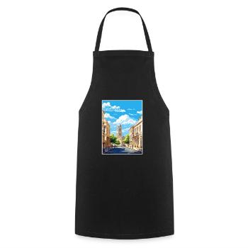 Nimes France Vintage Travel Poster WPA Souvenir - Cooking Apron - black - Front - AI Model Male 185 dark (185cm)