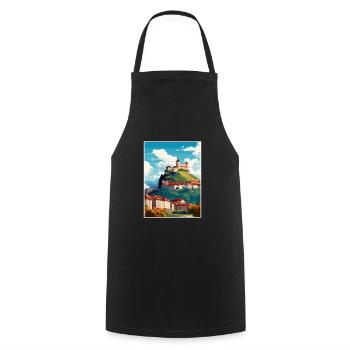 Ljubljana Slovenia Vintage Travel Poster Souvenir - Cooking Apron - black - Front - AI Model Male 185 dark (185cm)