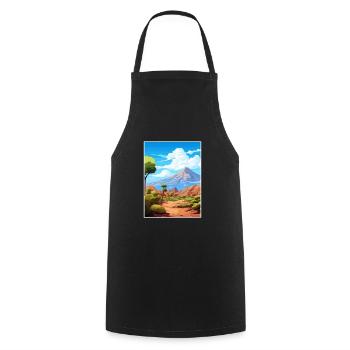 Parc national du Teide Espagne Affiche de voyage vintage - Tablier de cuisine - noir - Devant - AI Model Male 185 dark (185cm)