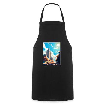 Katowice Poland Vintage Travel Poster WPA Souvenir - Cooking Apron - black - Front - AI Model Male 185 dark (185cm)