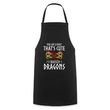Dragons Mythical Creatures Books - Cooking Apron - black - Front - AI Model Male 185 dark (185cm)