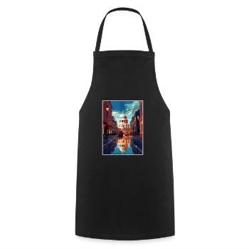 St Paul S Cathedral London England Travel Poster - Cooking Apron - black - Front - AI Model Male 185 dark (185cm)