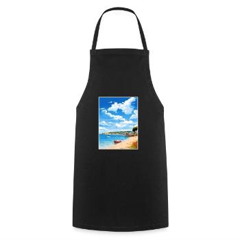 St Mawes Michaels Mount Cornwall Reiseposter - Kochschürze - Schwarz - Vorne - AI Model Male 185 dark (185cm)