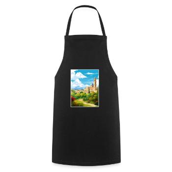 Cordoue Espagne Vintage voyage affiche WPA Souvenir - Tablier de cuisine - noir - Devant - AI Model Male 185 dark (185cm)