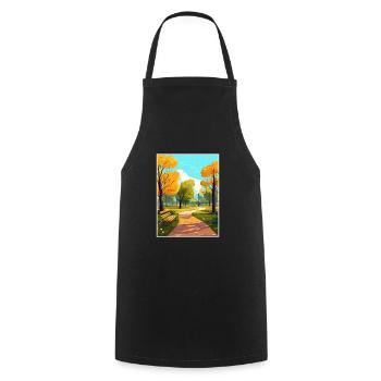 Hyde Park London England Vintage Travel Poster WPA - Cooking Apron - black - Front - AI Model Male 185 dark (185cm)
