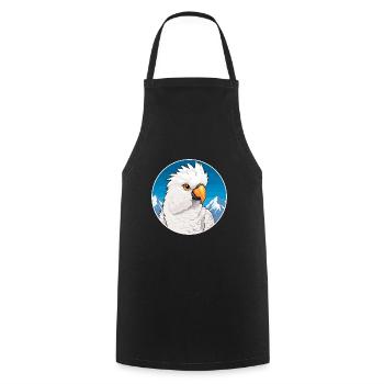 Cacatoès aquarelle dessin animé kawaii animal de compagnie animal Colo - Tablier de cuisine - noir - Devant - AI Model Male 185 dark (185cm)