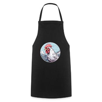 Coq Aquarelle Dessin Animé Kawaii Animal De Compagnie Animal Couleur - Tablier de cuisine - noir - Devant - AI Model Male 185 dark (185cm)