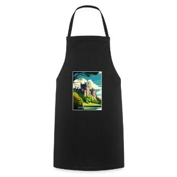 Arundel Castle England Vintage Travel Poster WPA - Cooking Apron - black - Front - AI Model Male 185 dark (185cm)