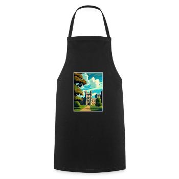 Windsor Castle Scotland Vintage Travel Poster WPA - Cooking Apron - black - Front - AI Model Male 185 dark (185cm)