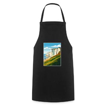 Sept sœurs Sussex Vintage voyage affiche WPA Art - Tablier de cuisine - noir - Devant - AI Model Male 185 dark (185cm)