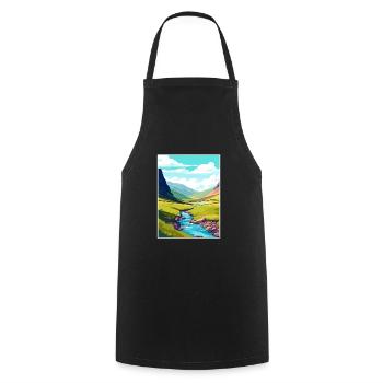 High Cup Nick Cumbria Vintage Travel Poster WPA - Cooking Apron - black - Front - AI Model Male 185 dark (185cm)