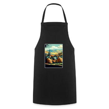 Tolles Malvern England Vintage Reiseposter WPA - Kochschürze - Schwarz - Vorne - AI Model Male 185 dark (185cm)