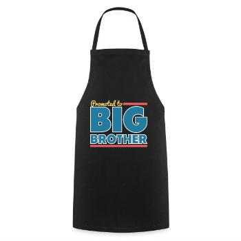 Frère aîné - Tablier de cuisine - noir - Devant - AI Model Male 185 dark (185cm)