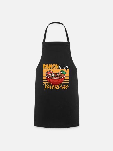 ramen is my valentine - Kochschürze - Schwarz