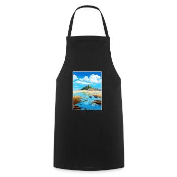 Marazion Cornwall Vintage voyage affiche Souvenir - Tablier de cuisine - noir - Devant - AI Model Male 185 dark (185cm)