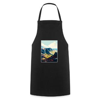 Helvellyn England Vintage Reiseposter Souvenir - Kochschürze - Schwarz - Vorne - AI Model Male 185 dark (185cm)