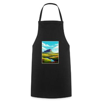 Ben Bulben Irland Vintage Reiseposter Souvenir - Kochschürze - Schwarz - Vorne - AI Model Male 185 dark (185cm)