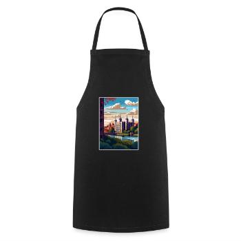 Tour De Londres Vintage Voyage Affiche WPA Souvenir - Tablier de cuisine - noir - Devant - AI Model Male 185 dark (185cm)