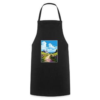 St Neot Cornwall Vintage voyage affiche Souvenir - Tablier de cuisine - noir - Devant - AI Model Male 185 dark (185cm)