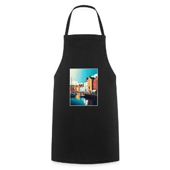 Weymouth England Vintage Travel Poster Souvenir - Cooking Apron - black - Front - AI Model Male 185 dark (185cm)