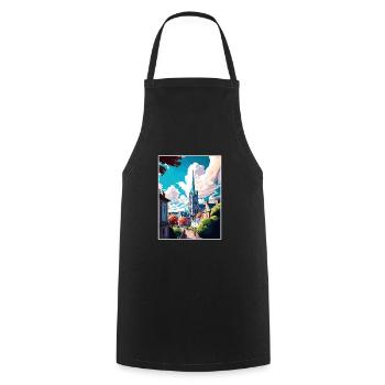 Truro Angleterre Royaume-Uni Vintage voyage affiche Souvenir - Tablier de cuisine - noir - Devant - AI Model Male 185 dark (185cm)