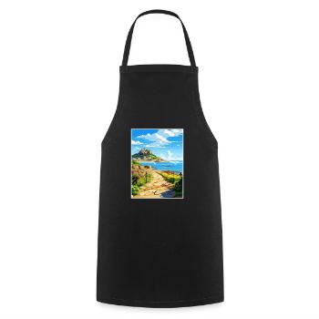 Marazion Cornwall Vintage voyage affiche Souvenir - Tablier de cuisine - noir - Devant - AI Model Male 185 dark (185cm)