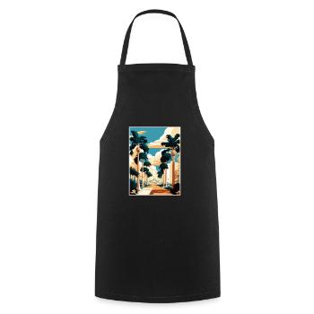 West Palm Beach Florida Vintage Reiseposter WPA - Kochschürze - Schwarz - Vorne - AI Model Male 185 dark (185cm)