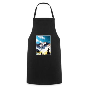 Arapahoe Basin Colorado Vintage Travel Poster WPA - Cooking Apron - black - Front - AI Model Male 185 dark (185cm)