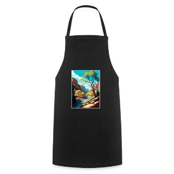Oak Creek Canyon Arizona Vintage Reiseposter WPA - Kochschürze - Schwarz - Vorne - AI Model Male 185 dark (185cm)