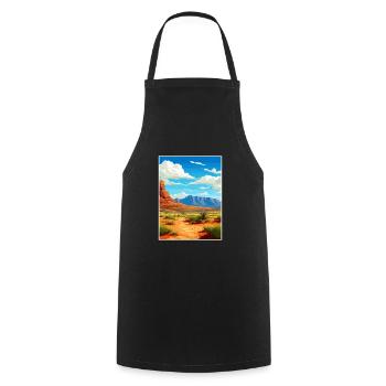 Guadalupe Mountains National Park Travel Poster - Cooking Apron - black - Front - AI Model Male 185 dark (185cm)