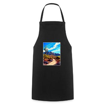 Catalina State Park Arizona Vintage Reiseposter - Kochschürze - Schwarz - Vorne - AI Model Male 185 dark (185cm)