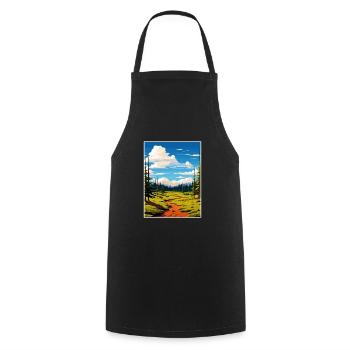 Parc national de Fishlake Utah Vintage affiche de voyage - Tablier de cuisine - noir - Devant - AI Model Male 185 dark (185cm)