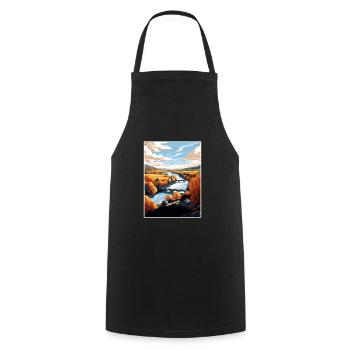 Lehigh Valley Pennsylvania Vintage Travel Poster - Cooking Apron - black - Front - AI Model Male 185 dark (185cm)
