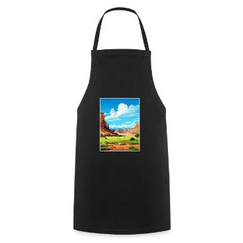 Capitol Reef National Park Affiche de voyage Vintage - Tablier de cuisine - noir - Devant - AI Model Male 185 dark (185cm)