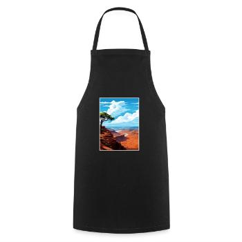 Dead Horse State Park Utah Vintage affiche de voyage - Tablier de cuisine - noir - Devant - AI Model Male 185 dark (185cm)