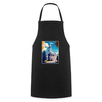 State College Pennsylvanie Vintage affiche de voyage - Tablier de cuisine - noir - Devant - AI Model Male 185 dark (185cm)