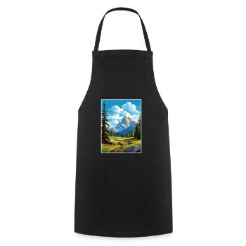 Parc national de Banff Canada Affiche de voyage Vintage - Tablier de cuisine - noir - Devant - AI Model Male 185 dark (185cm)