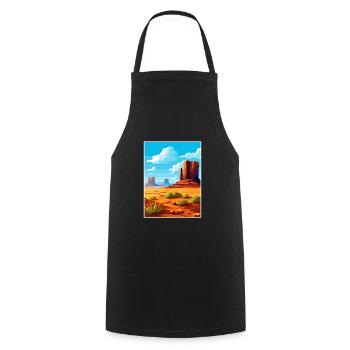 Monument Valley Arizona Wüste Reiseposter - Kochschürze - Schwarz - Vorne - AI Model Male 185 dark (185cm)