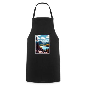 The Adirondacks New York State Travel Poster - Cooking Apron - black - Front - AI Model Male 185 dark (185cm)