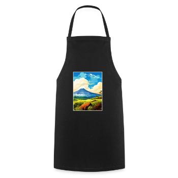 Hawai Volcanoes National Park Travel Poster - Cooking Apron - black - Front - AI Model Male 185 dark (185cm)