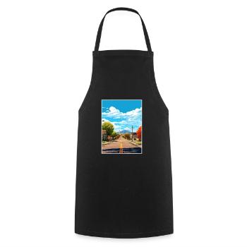 Vernal Utah affiches Vintage voyage affiche Souvenir - Tablier de cuisine - noir - Devant - AI Model Male 185 dark (185cm)
