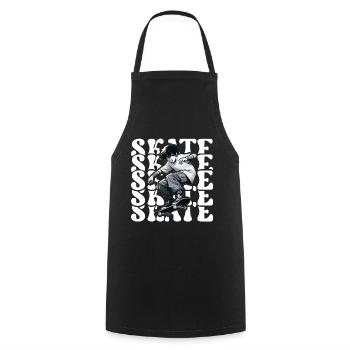Skater Skate Skateboard Design - Tablier de cuisine - noir - Devant - AI Model Male 185 dark (185cm)